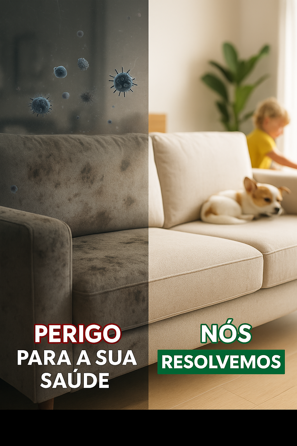 Antes e Depois lado a lado